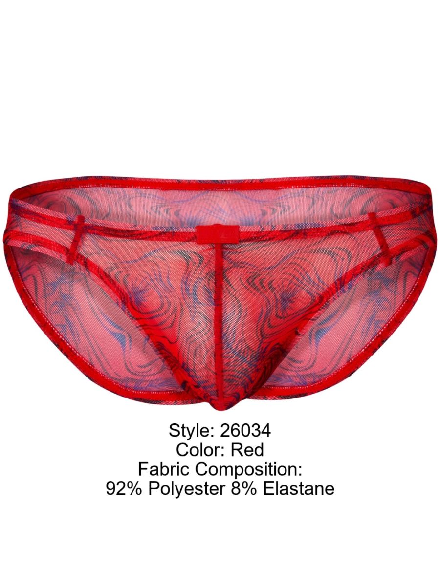 Clever Moda Men's Underwear 26034 Calipso Bikini Color Red