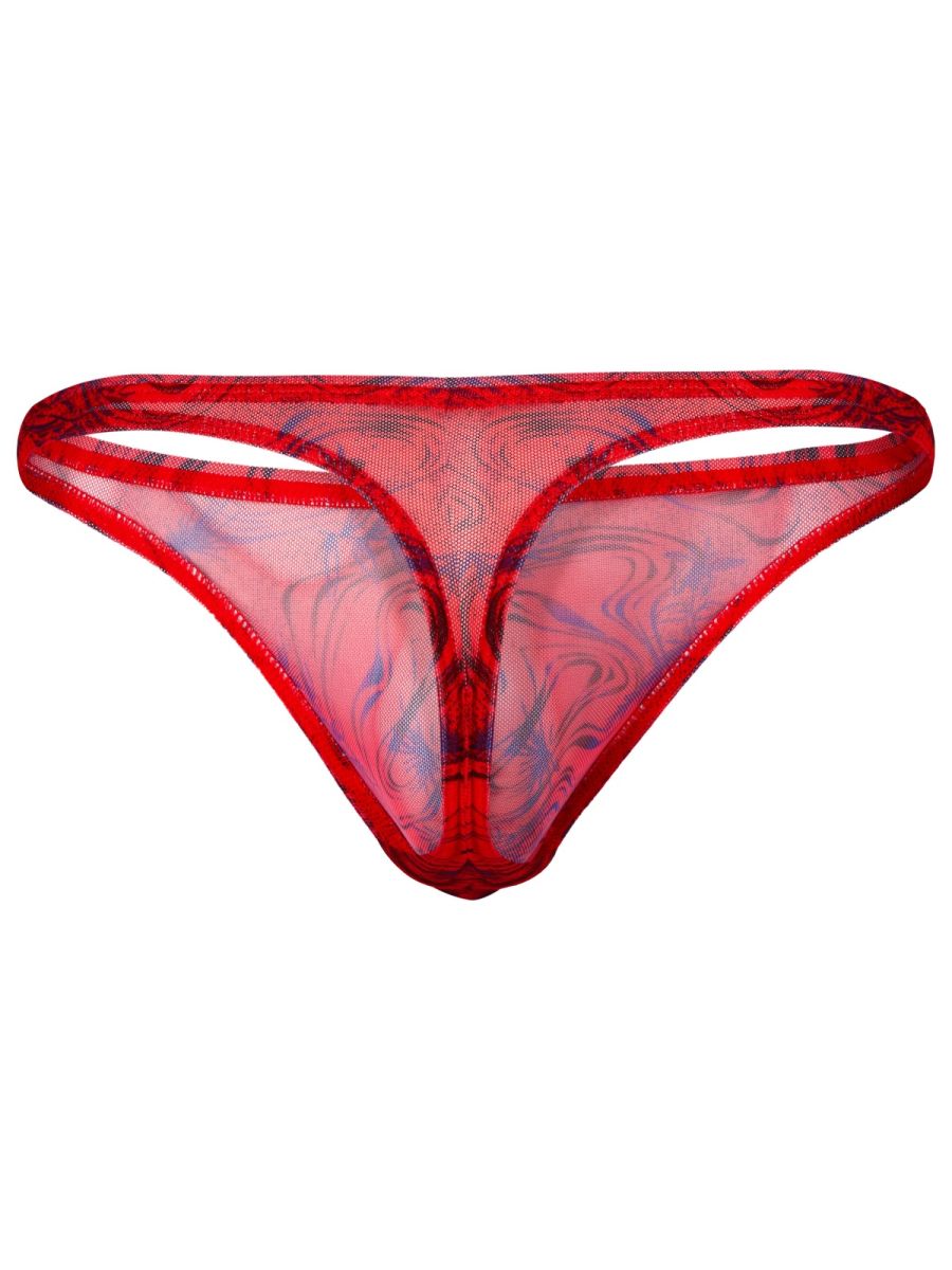 Clever Moda Men's Underwear 26036 Calipso Thongs Color Red