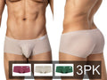 Clever Moda Men's Underwear 26066 3PK Australian Latin Trunks Color Multi-colored