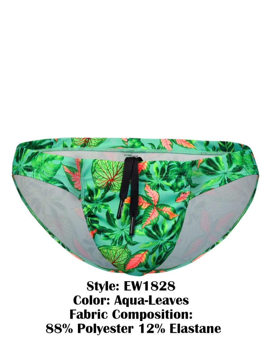 ErgoWear EW1828 FEEL SW Swim Bikini Color Aqua-Leaves