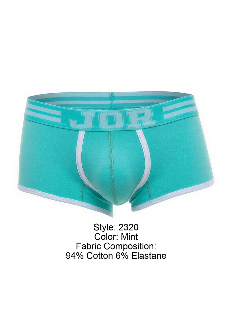 JOR Men's Underwear 2320 College Trunks Color Mint