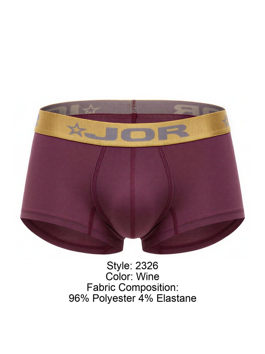 JOR Men's Underwear 2326 Soho Trunks Color Wine