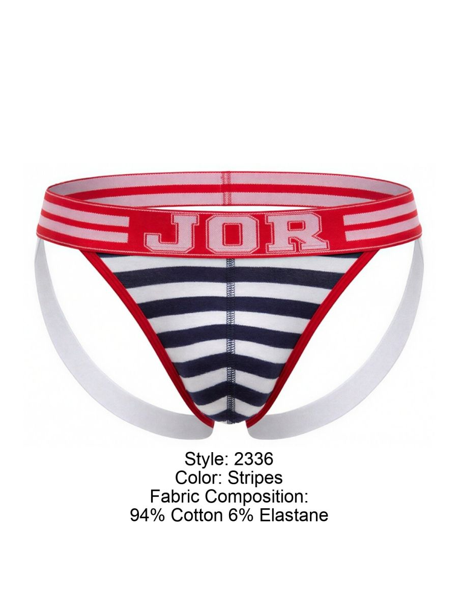 JOR Men's Underwear 2336 Santorini Jockstrap Color Stripes