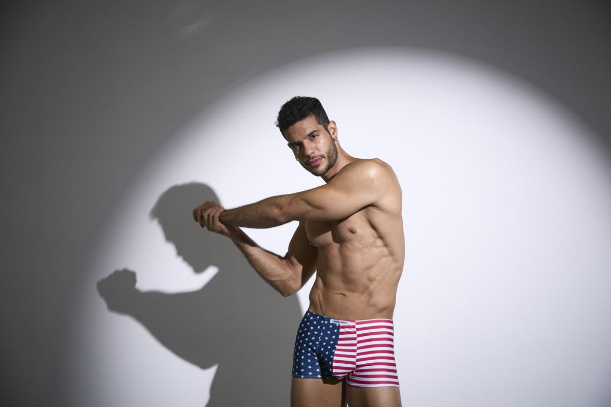 JUSTIN+SIMON XSJ08 Classic Boxer Color USA Flag