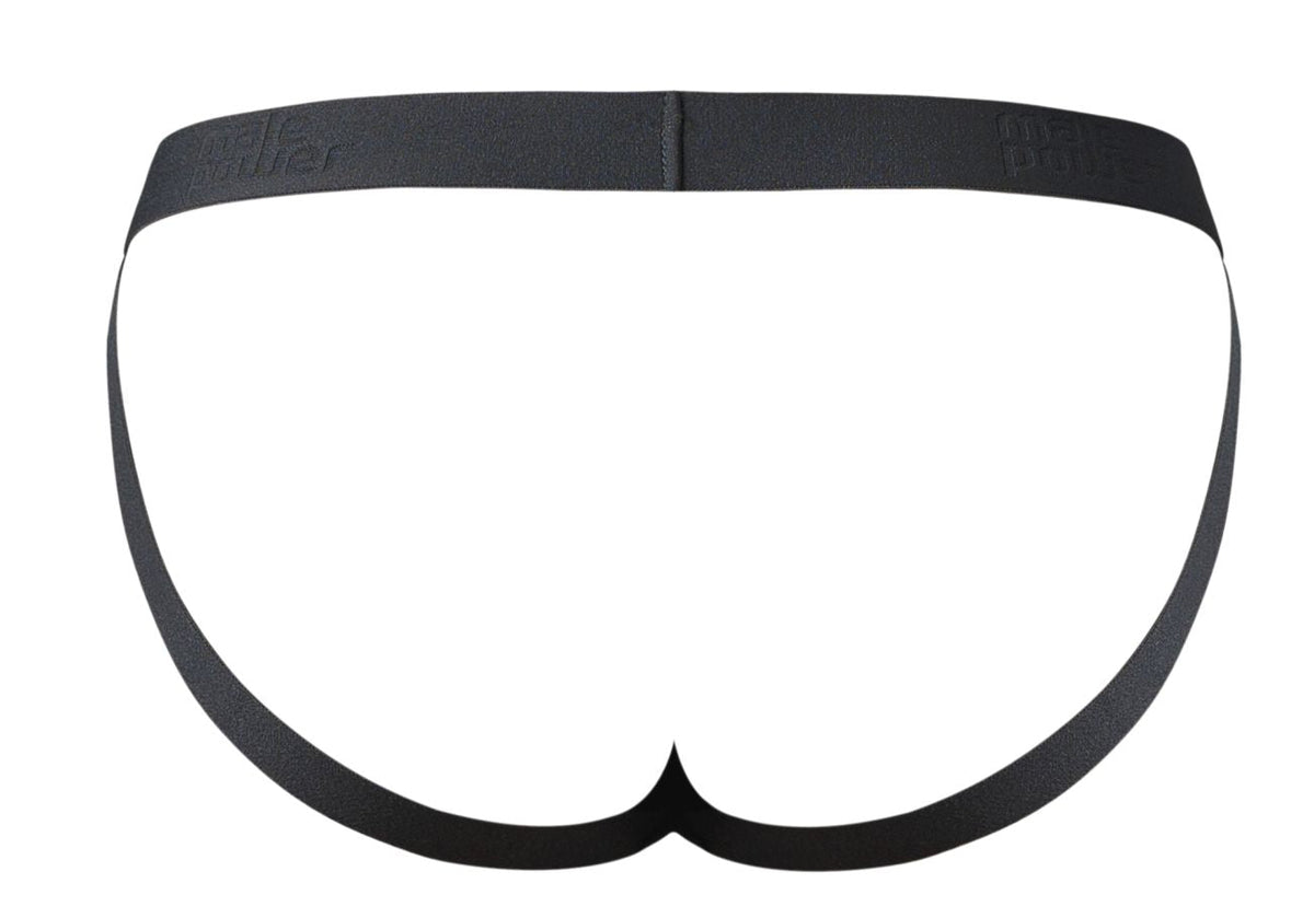 Male Power 348-304 Open Ended Jock Open Front Elastic Cock Ring Color Black