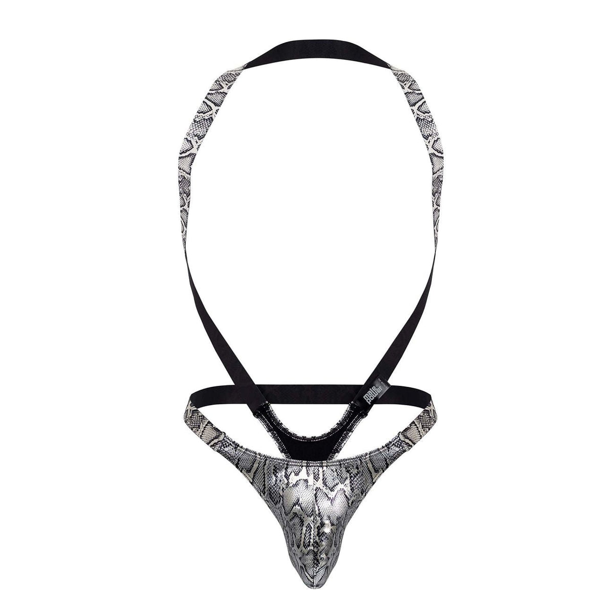 Male Power 404-282 S-naked Shoulder Sling Harness Thong Color Silver-Black