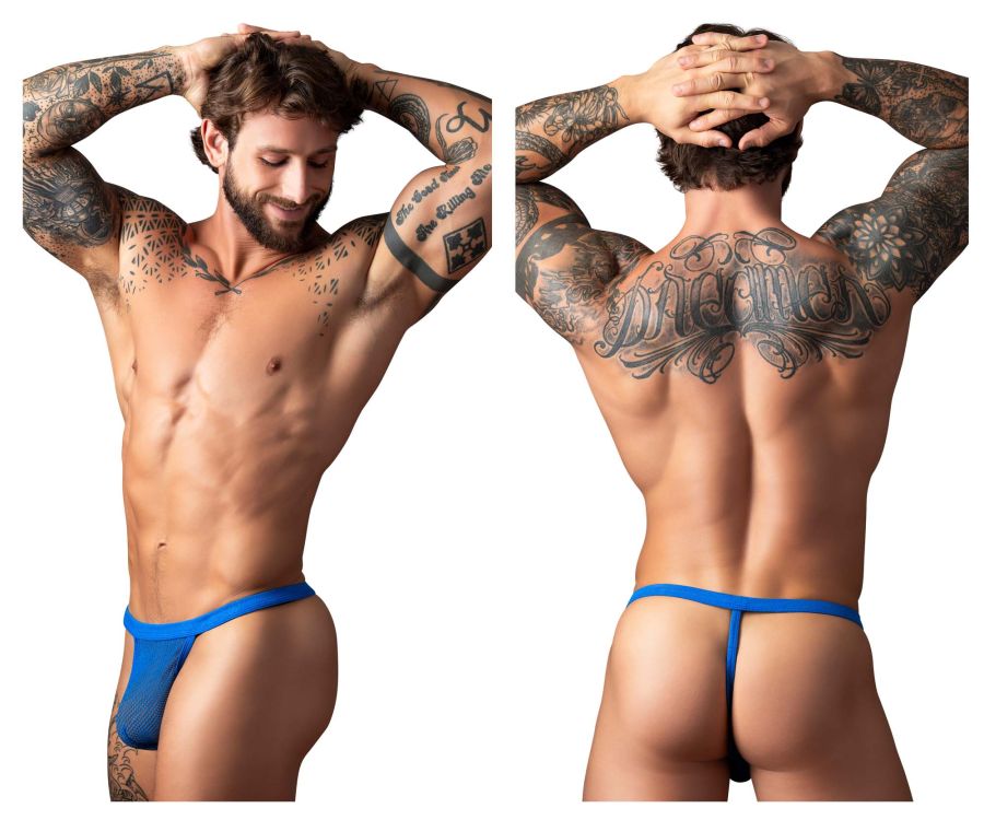 Male Power 449-11C Fishnet 2 G-String Color Royal