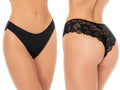 Mapale 142 No Show Thong Color Black - Elegant Lace Back