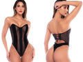 Mapale 2828 Strapless Bodysuit in Liquid Black Color Liquid Black
