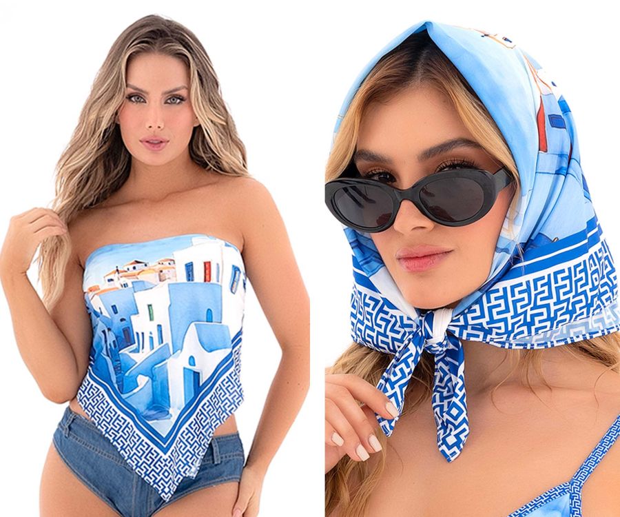 Mapale 47018 All Ways Scarf Color Santorini Blue