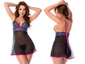 Mapale 7629 Babydoll and Matching Panty Color Midnight Garden
