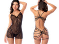 Mapale 7635 Babydoll and Matching Thong Color Black