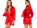 Mapale 7641 Elegant Satin Robe Color Red