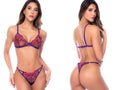 Mapale 80043 Two Piece Exotic Lingerie Set in Orchid Obscura Color Orchind Obscura