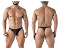 Xtremen Men's Underwear 91223 Microfiber Thongs Color Black