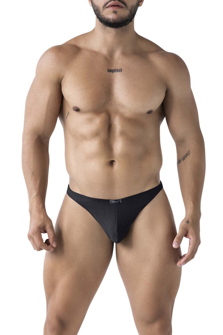Xtremen Men's Underwear 91223 Microfiber Thongs Color Black