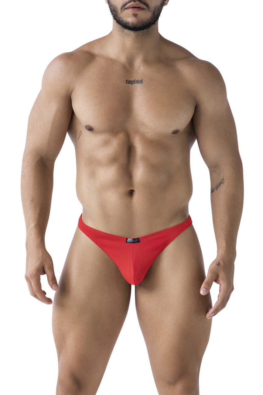 Xtremen Men's Underwear 91223 Microfiber Thongs Color Red
