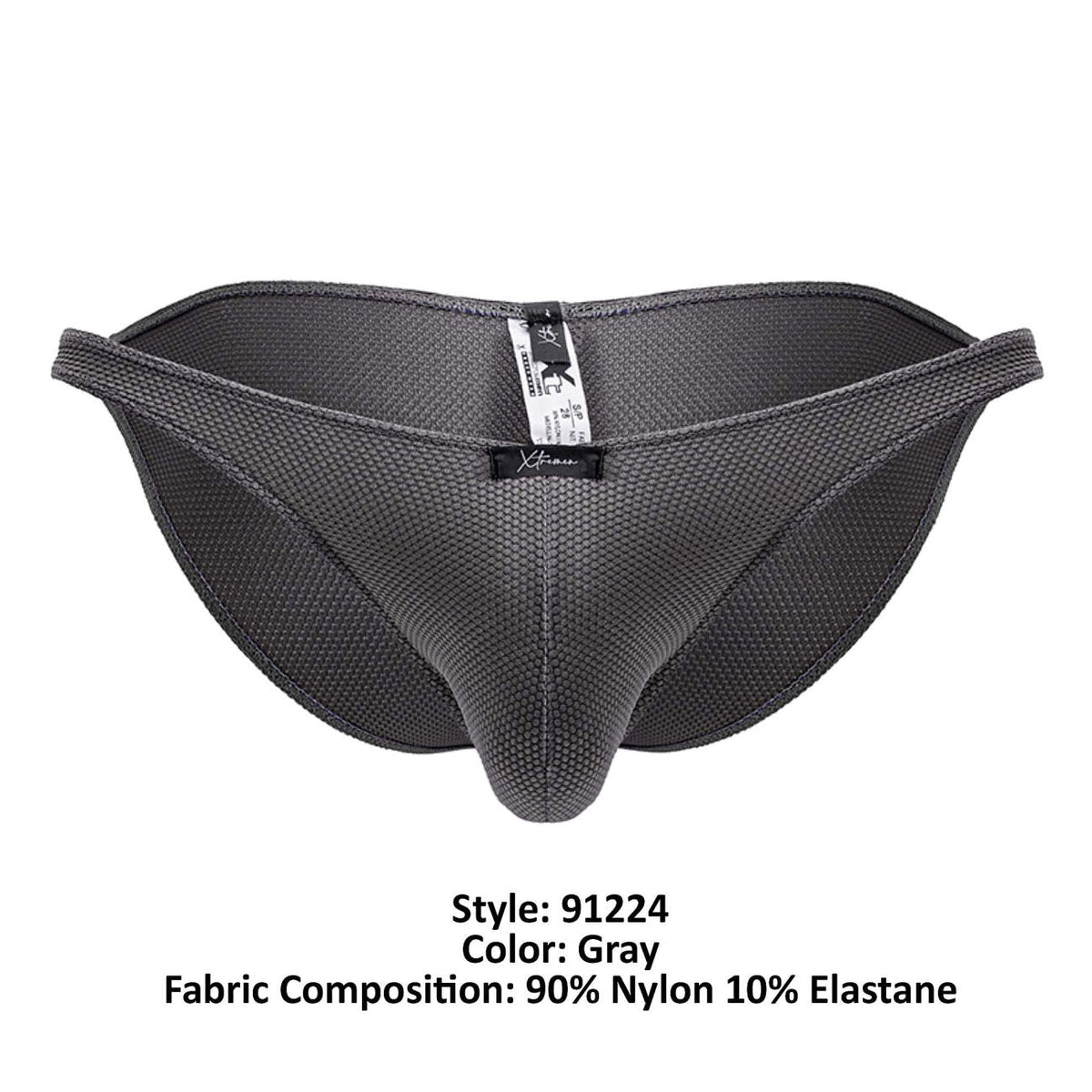 Xtremen Men's Underwear 91224 Microfiber Bikini Color Gray