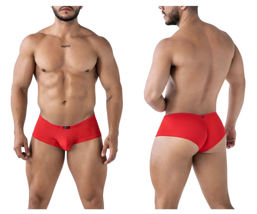 Xtremen Men's Underwear 91225 Microfiber Trunks Color Red