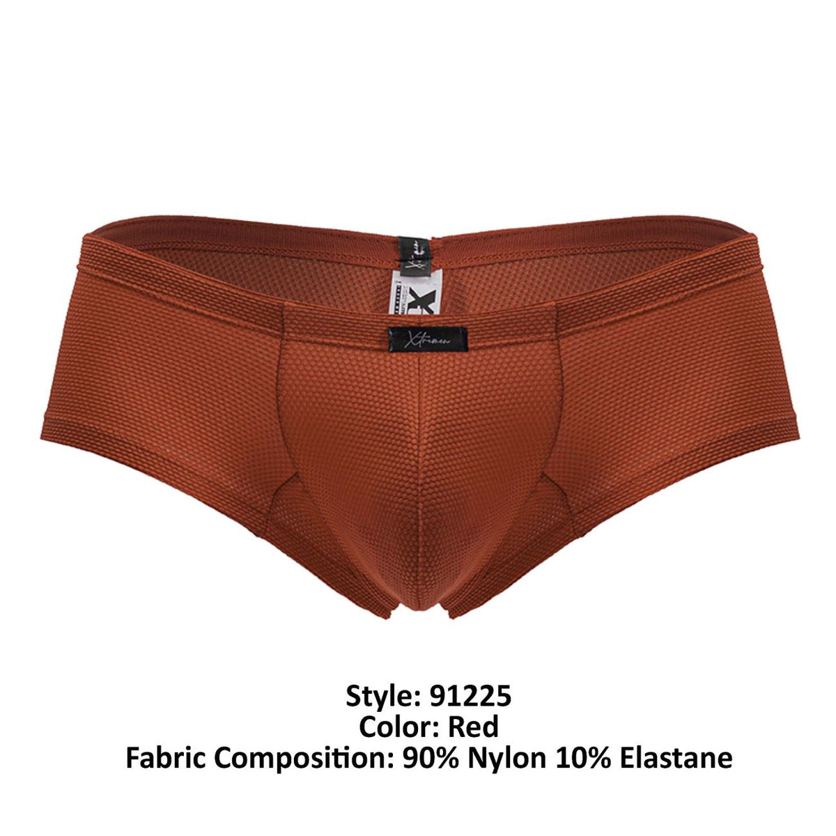 Xtremen Men's Underwear 91225 Microfiber Trunks Color Red
