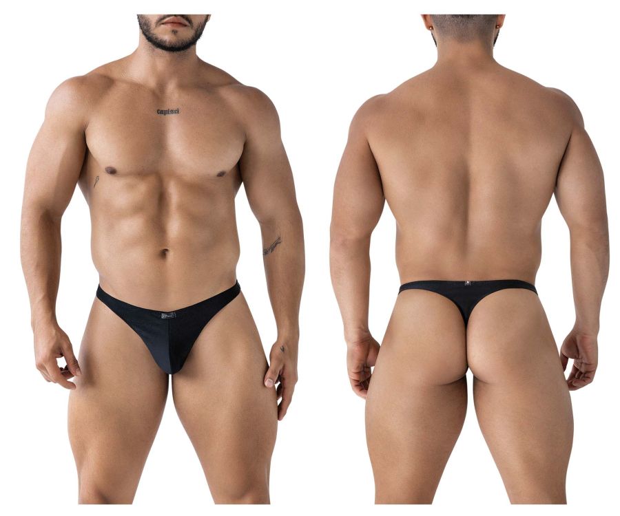 Xtremen Men's Underwear 91232 Microfiber Thongs Color Black