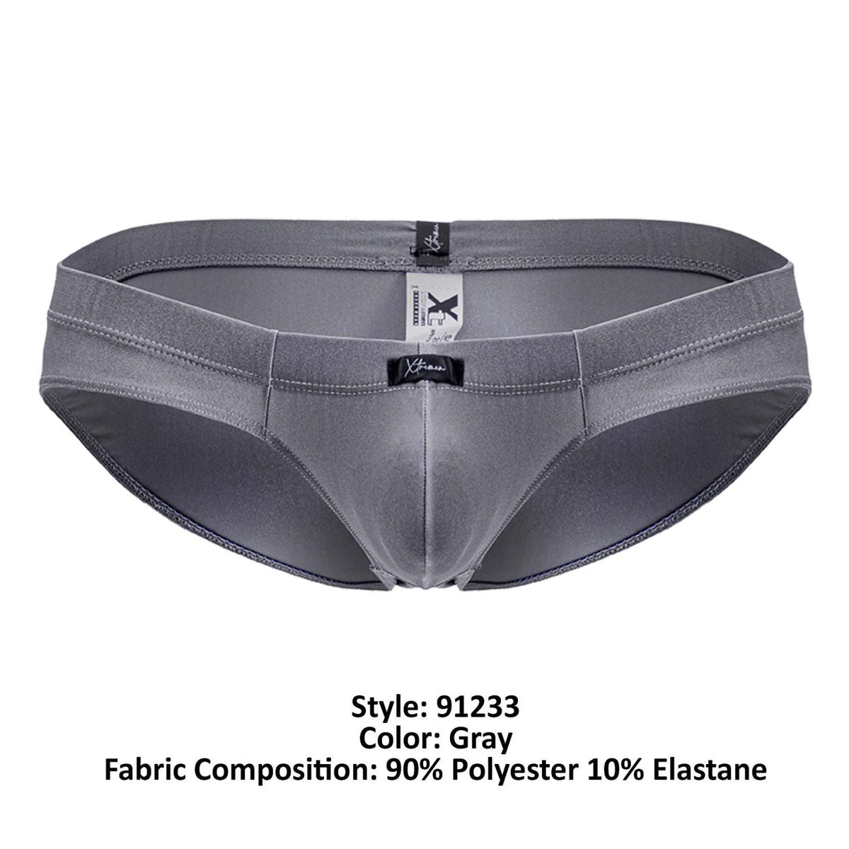 Xtremen Men's Underwear 91233 Microfiber Briefs Color Gray