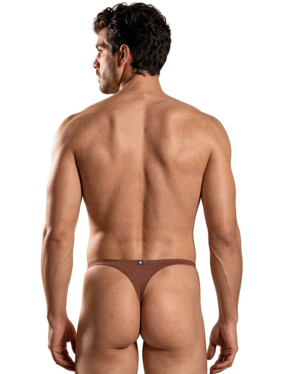 Xtremen Men's Underwear 91254 Sleek Microfiber Thongs Color Chocolate