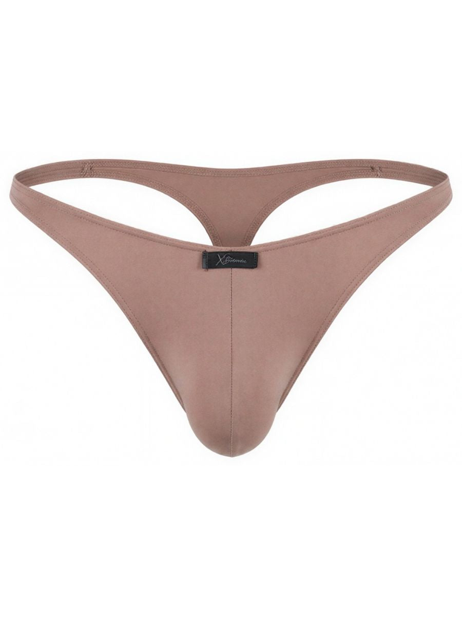 Xtremen Men's Underwear 91254 Sleek Microfiber Thongs Color Khaki