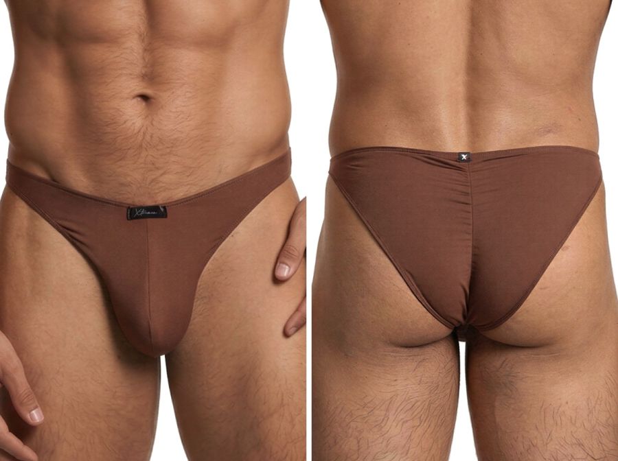 Xtremen 91255 Men's Underwear Sleek Microfiber Bikini Color Chocolate