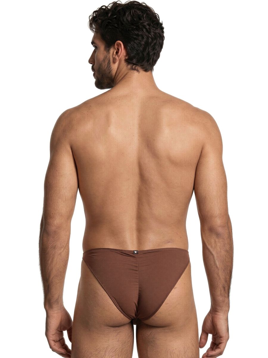 Xtremen 91255 Men's Underwear Sleek Microfiber Bikini Color Chocolate