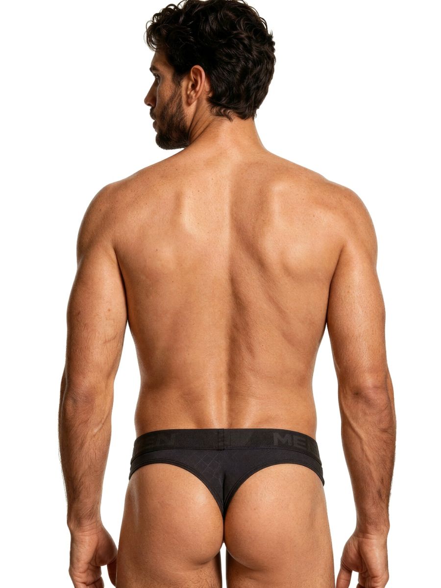 Xtremen Men's Underwear 91257 Sleek Microfiber Comfort Thongs Color Black