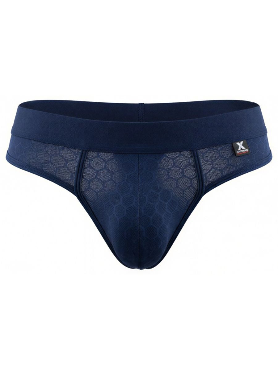 Xtremen Men's Underwear 91257 Sleek Microfiber Comfort Thongs Color Dark Blue
