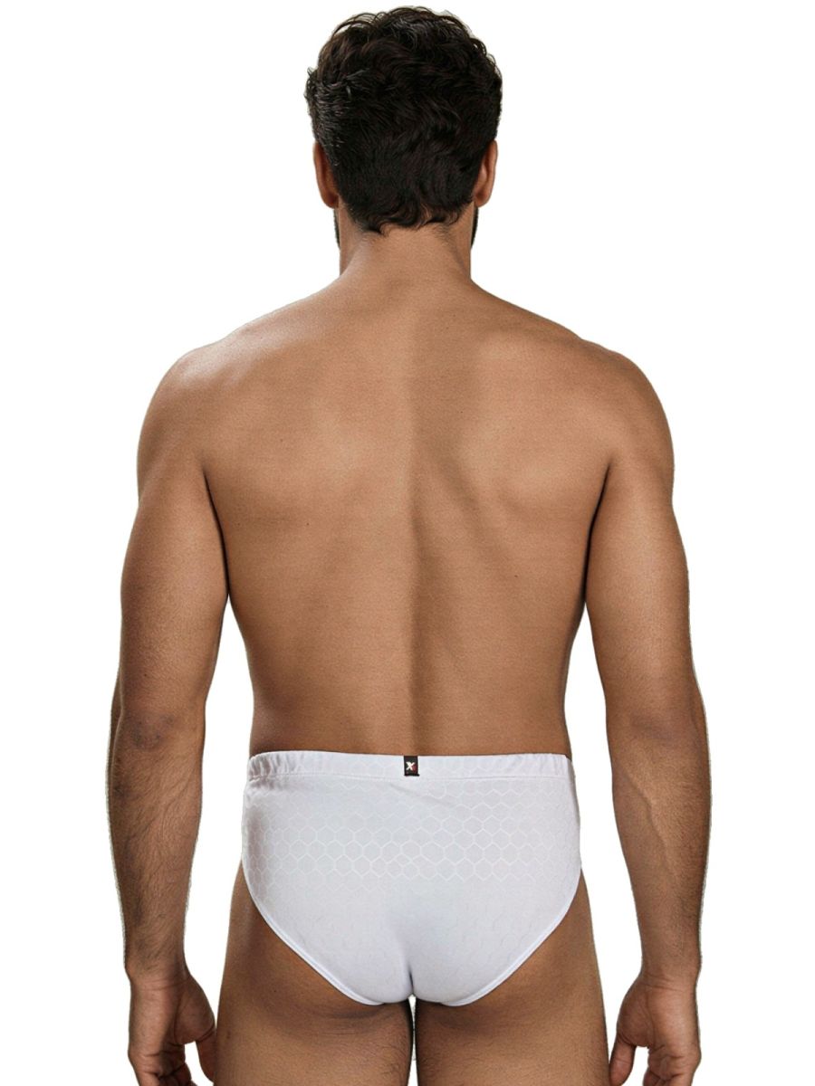 Xtremen 91258 Men's Underwear Sleek Microfiber Briefs Color White