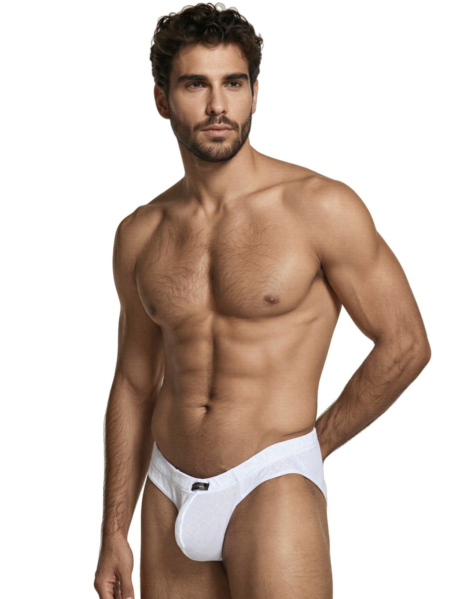 Xtremen 91258 Men's Underwear Sleek Microfiber Briefs Color White