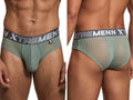 Xtremen 91262 Men's Underwear Sleek Microfiber Mesh Briefs Color Green