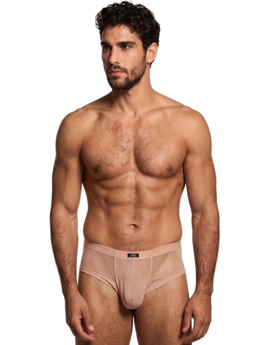 Xtremen 91263 Men's Underwear Microfiber Mesh Briefs Color Brown