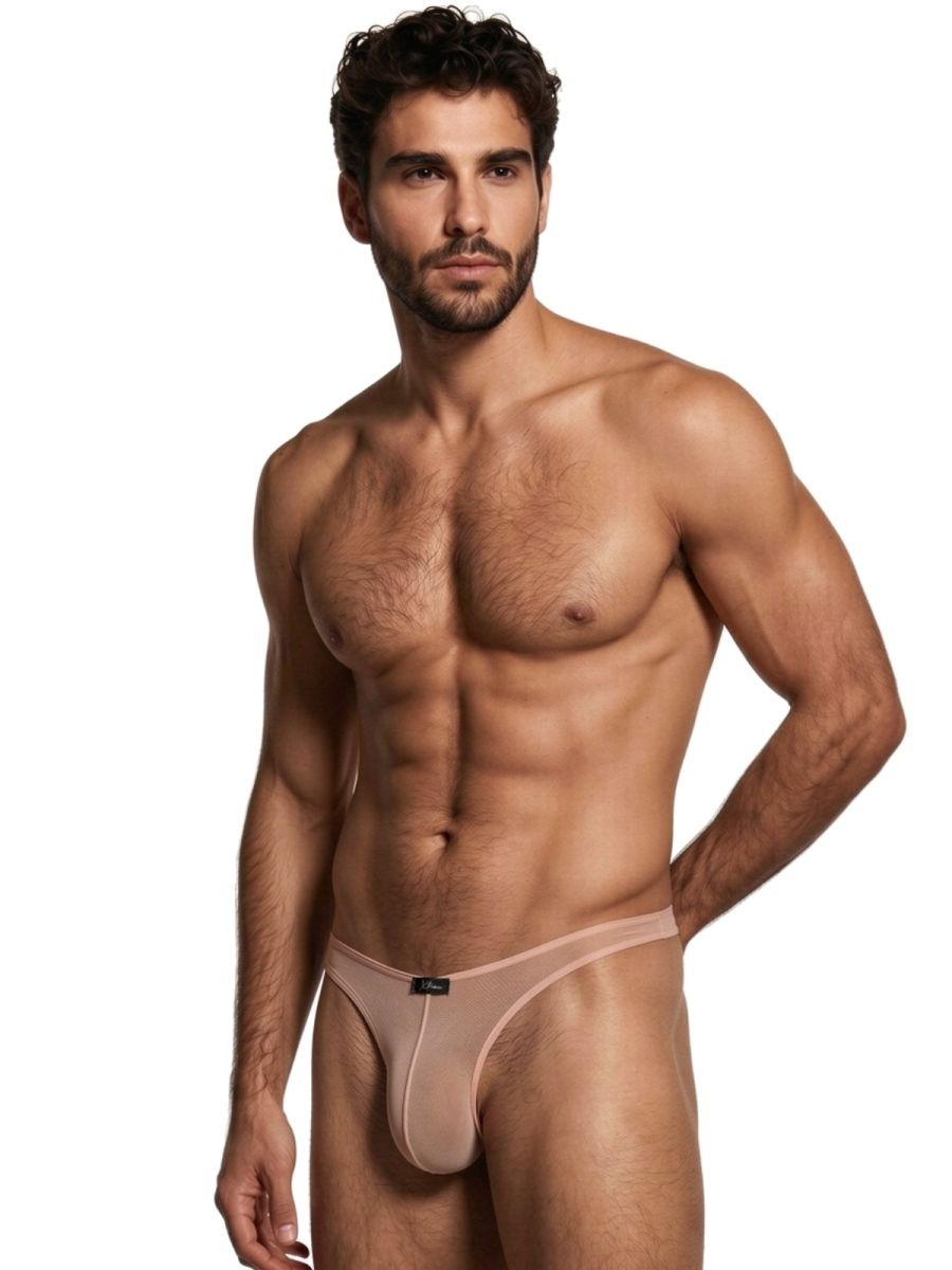 Xtremen 91264 Men's Underwear Microfiber Mesh Bikini Color Brown