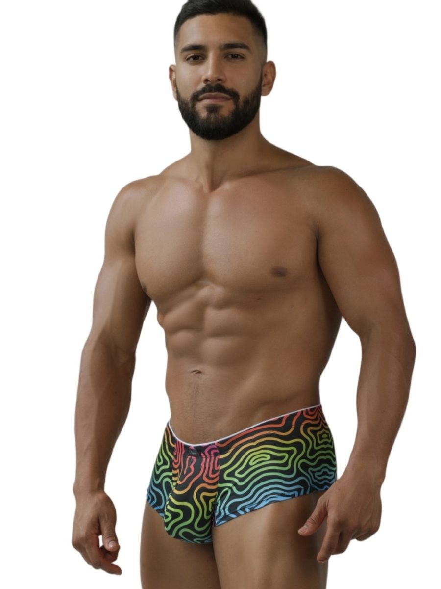 Xtremen 91283 Rainbow Printed Microfiber Briefs Color Labyrinth